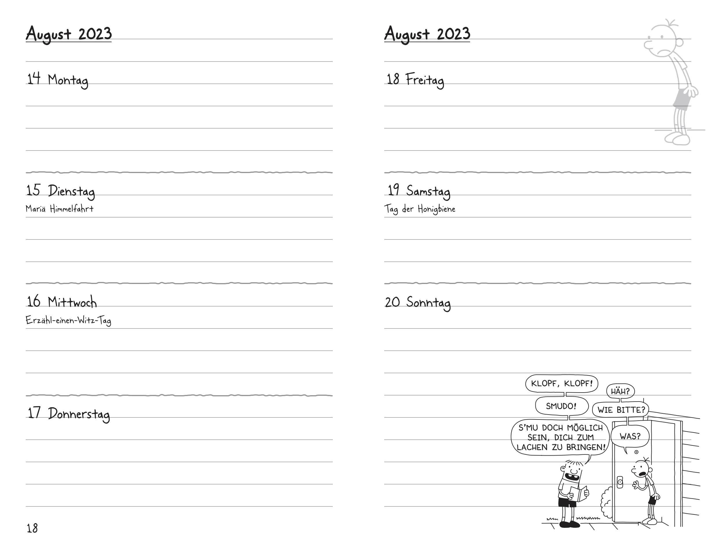 Bild: 9783833907708 | Gregs Tagebuch - Schulplaner 2023/2024 | Jeff Kinney | Kalender | 2024