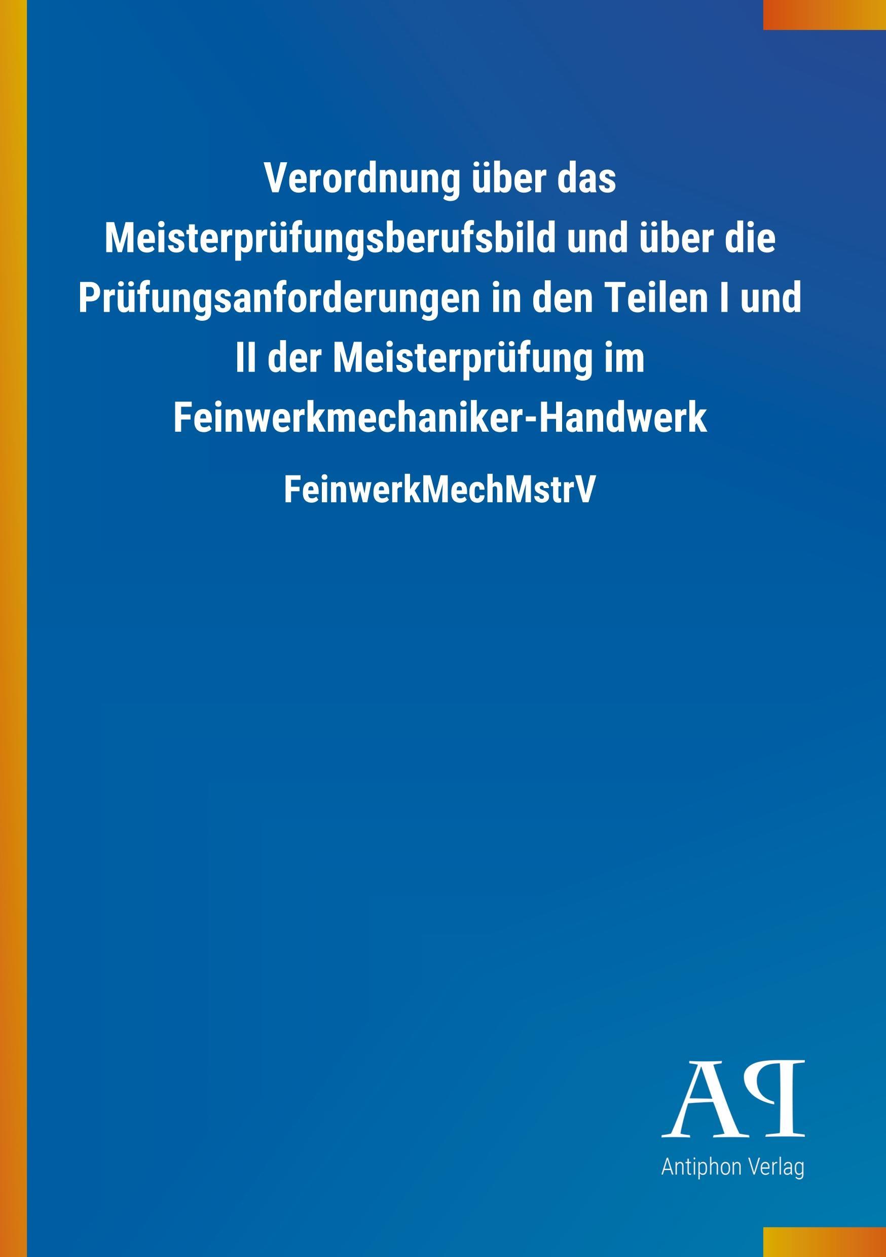 Cover: 9783731434214 | Verordnung über das Meisterprüfungsberufsbild und über die...