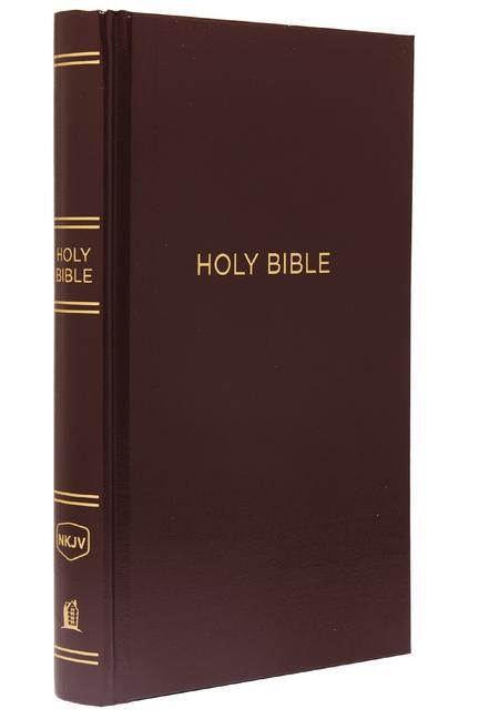 Cover: 9780785215936 | NKJV, Pew Bible, Hardcover, Burgundy, Red Letter Edition | Nelson