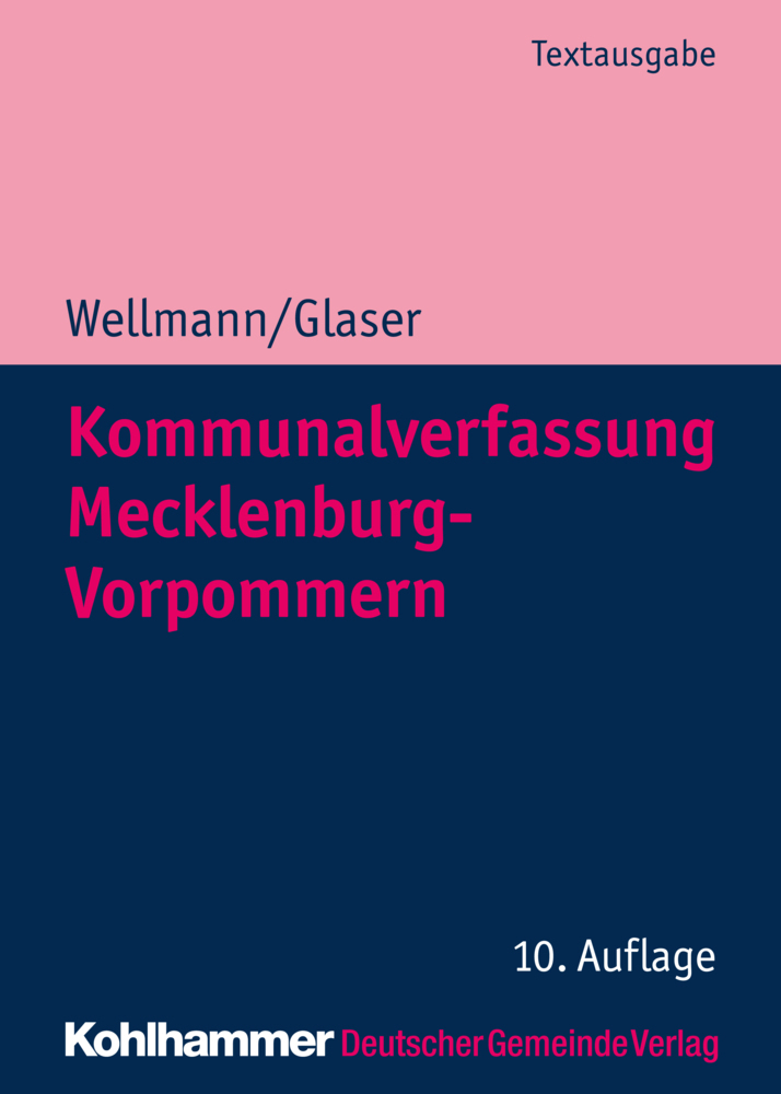 Cover: 9783555019239 | Kommunalverfassung Mecklenburg-Vorpommern | Glaser (u. a.) | Buch