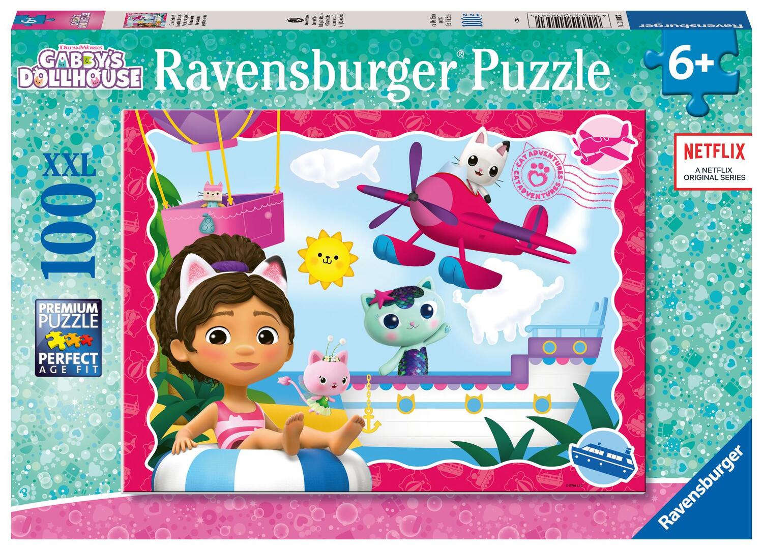 Cover: 4005555010531 | Ravensburger Puzzle 12001053 - Katzenabenteuer! - 100 Teile XXL...