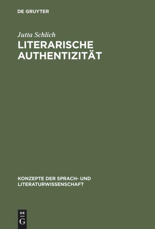Cover: 9783484220621 | Literarische Authentizität | Prinzip und Geschichte | Jutta Schlich