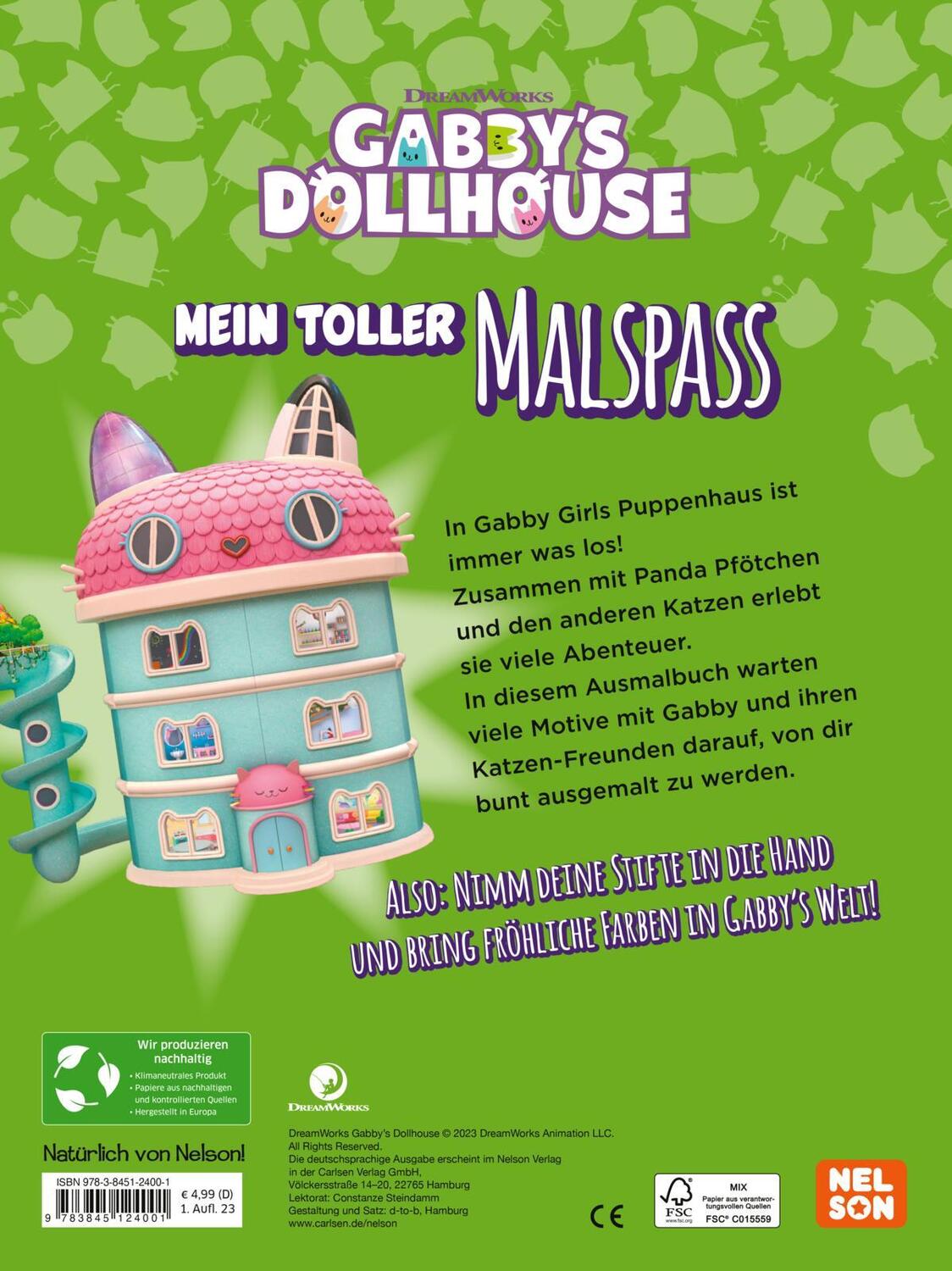 Rückseite: 9783845124001 | Gabby's Dollhouse: Mein toller Malspaß | Taschenbuch | 64 S. | Deutsch