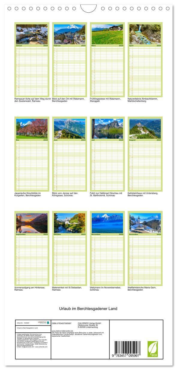 Bild: 9783457095997 | Familienplaner 2025 - Urlaub im Berchtesgadener Land mit 5 Spalten...