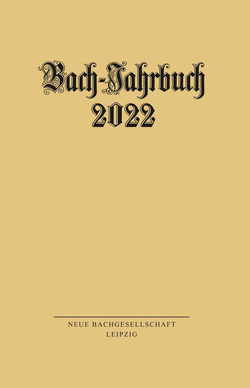 Cover: 9783374072934 | Bach-Jahrbuch 2022 | Peter Wollny | Taschenbuch | Deutsch | 2023