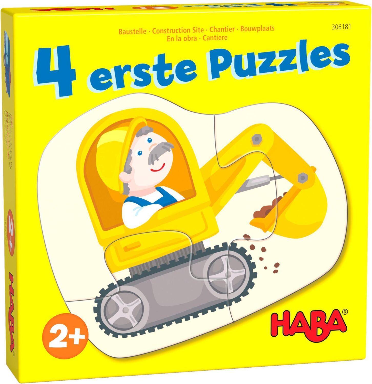 Cover: 4010168256894 | 4 erste Puzzles - Baustelle | Spiel | Deutsch | 2021 | HABA