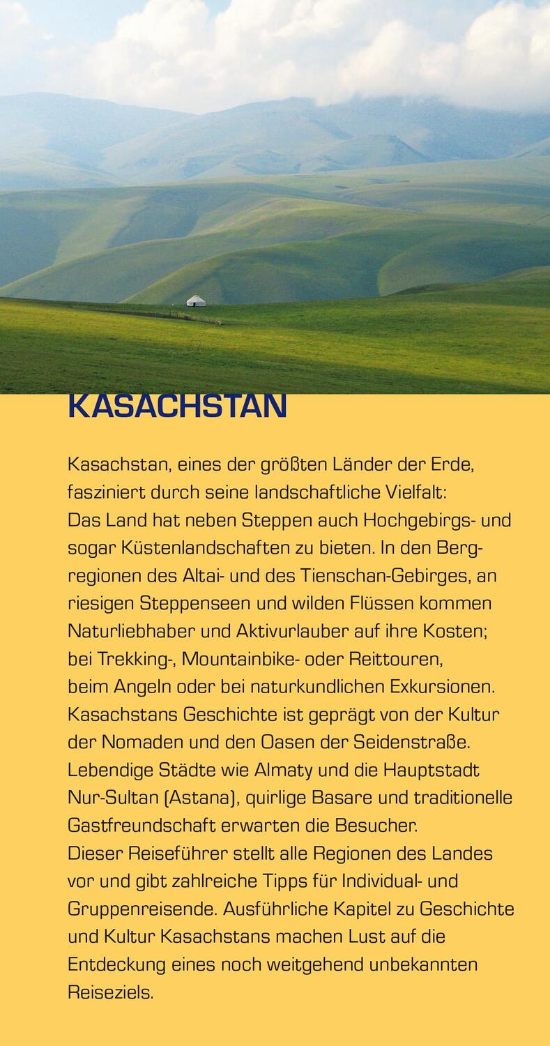 Bild: 9783897945104 | Reiseführer Kasachstan | Dagmar Schreiber | Taschenbuch | ENGLBR