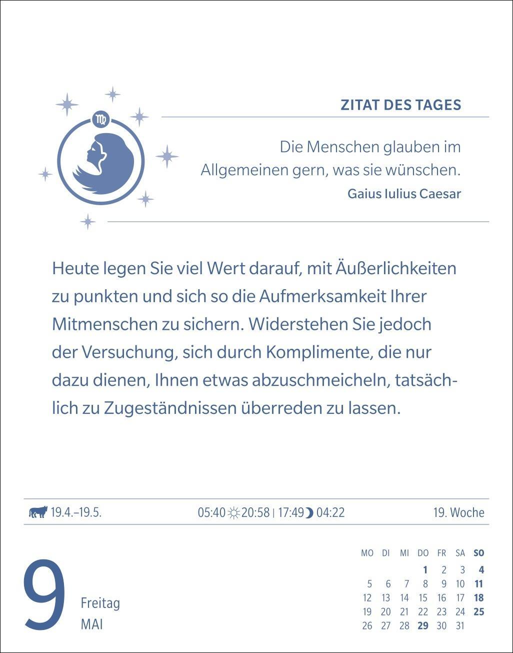 Bild: 9783840033728 | Jungfrau Sternzeichenkalender 2025 - Tagesabreißkalender - Ihr...
