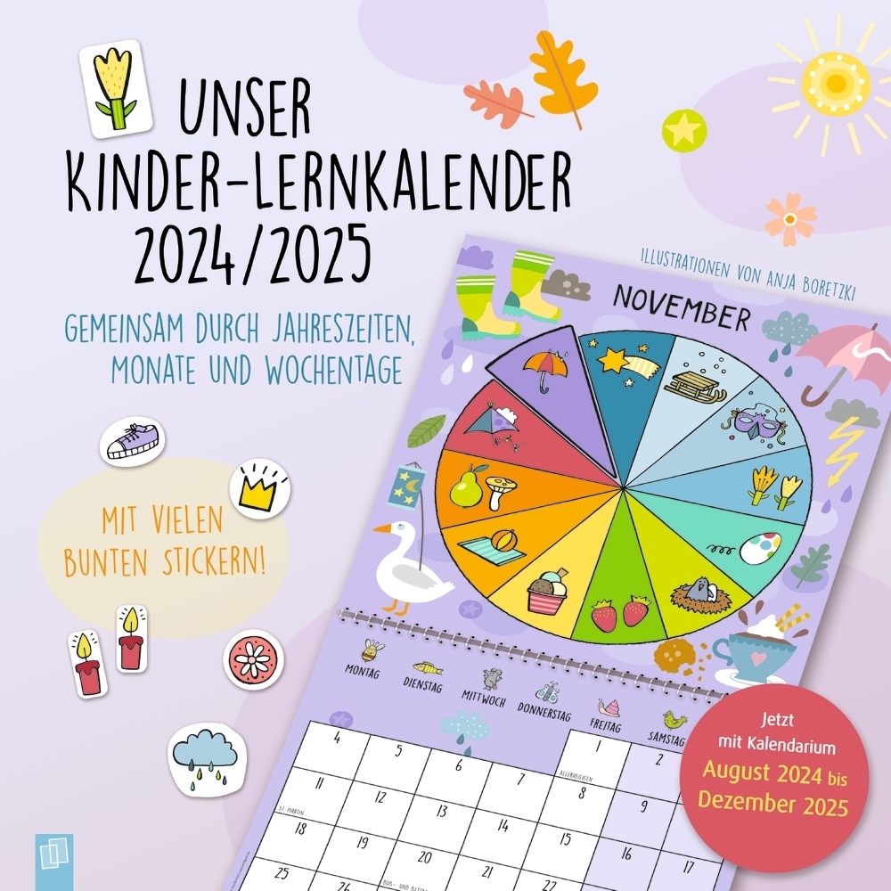 Cover: 9783834665157 | Unser Kinder-Lernkalender 2024/2025 | Anja Boretzki | Kalender | 34 S.