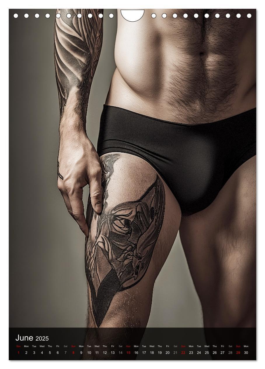 Bild: 9781325990436 | Inked Bodies - Sexy Tattooed Men (Wall Calendar 2025 DIN A4...