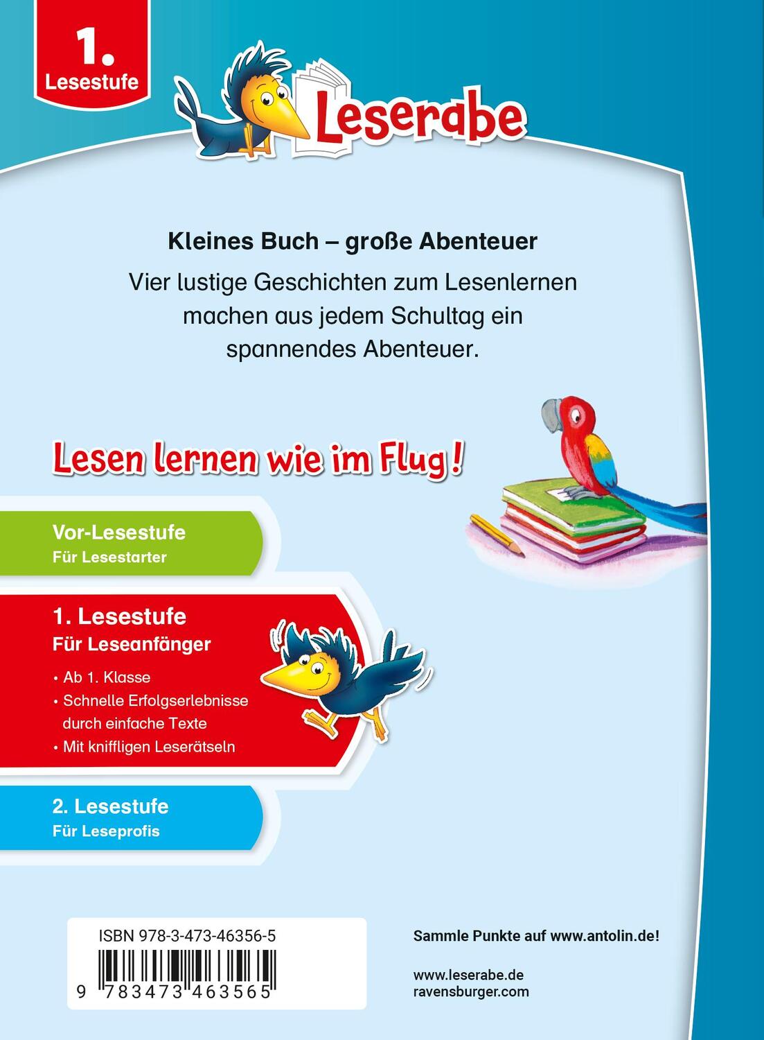 Rückseite: 9783473463565 | Erstlesegeschichten: Schulhof - Leserabe 1. Klasse - Erstlesebuch...