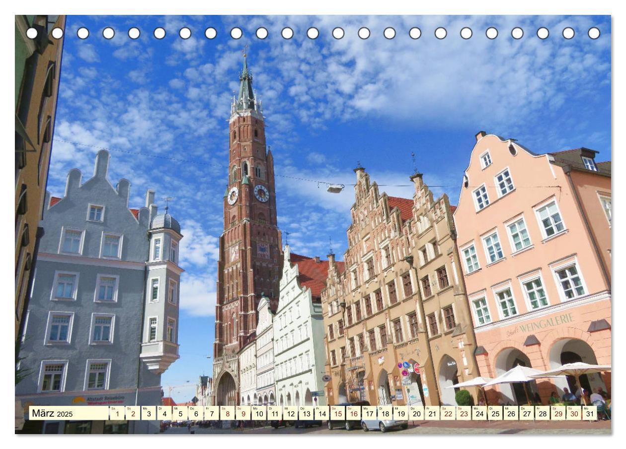 Bild: 9783435210787 | Unterwegs in Landshut (Tischkalender 2025 DIN A5 quer), CALVENDO...