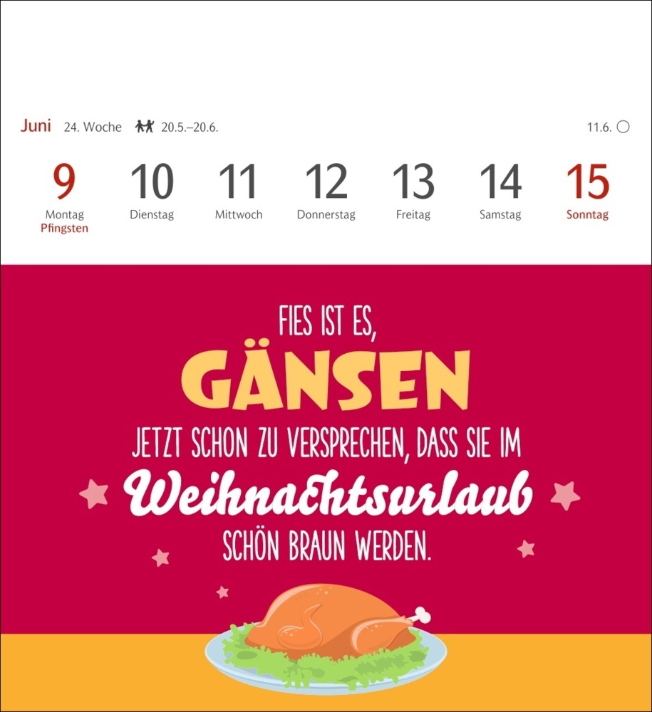 Bild: 9783840034190 | Der fette Vogel bricht den Ast Postkartenkalender 2025 -...