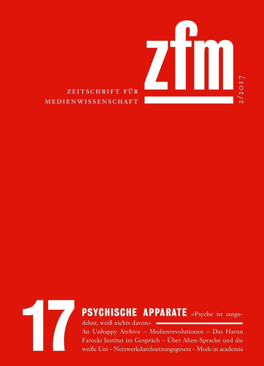 Cover: 9783837640830 | Zeitschrift für Medienwissenschaft 17 | Taschenbuch | 216 S. | Deutsch