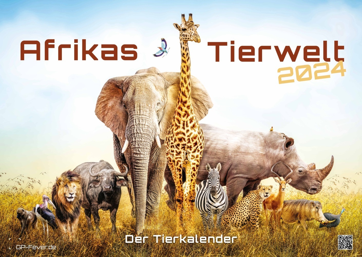 Cover: 9783986733438 | Afrikas Tierwelt - Der Tierkalender - 2024 - Kalender DIN A2 | Deutsch