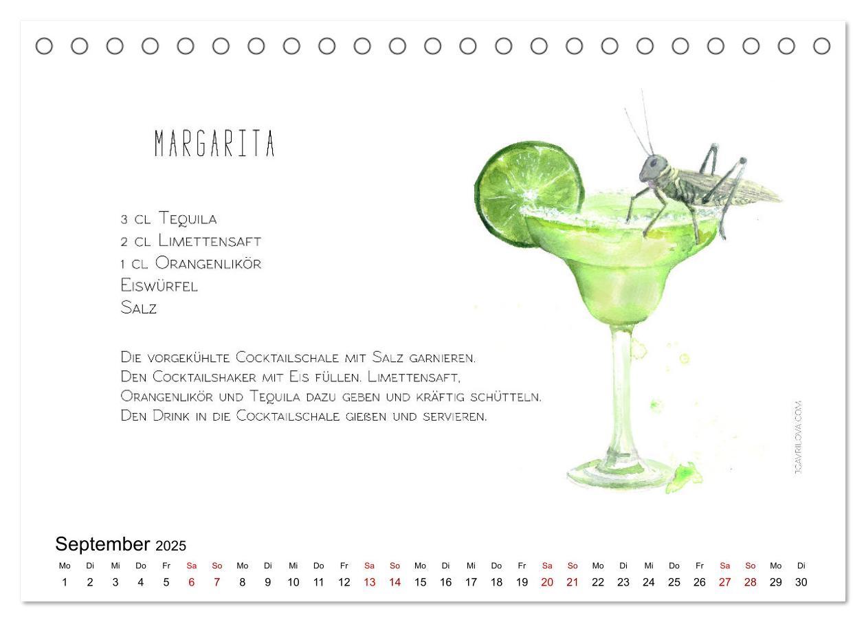 Bild: 9783435095988 | Cocktails Kalender mit Rezept (Tischkalender 2025 DIN A5 quer),...