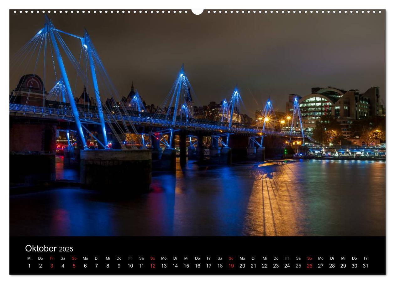 Bild: 9783435462476 | London - Nachts an der Themse (hochwertiger Premium Wandkalender...