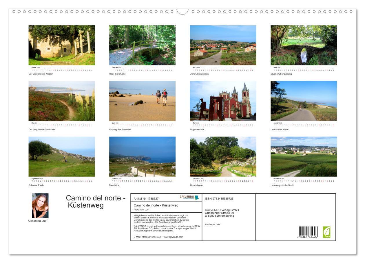 Bild: 9783435635726 | Camino del norte - Küstenweg (Wandkalender 2025 DIN A2 quer),...