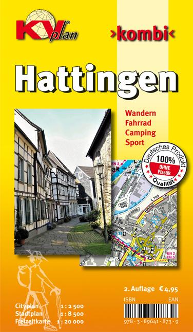 Cover: 9783896418739 | Hattingen, KVplan, Wanderkarte/Radkarte/Stadtplan, 1:20.000 /...