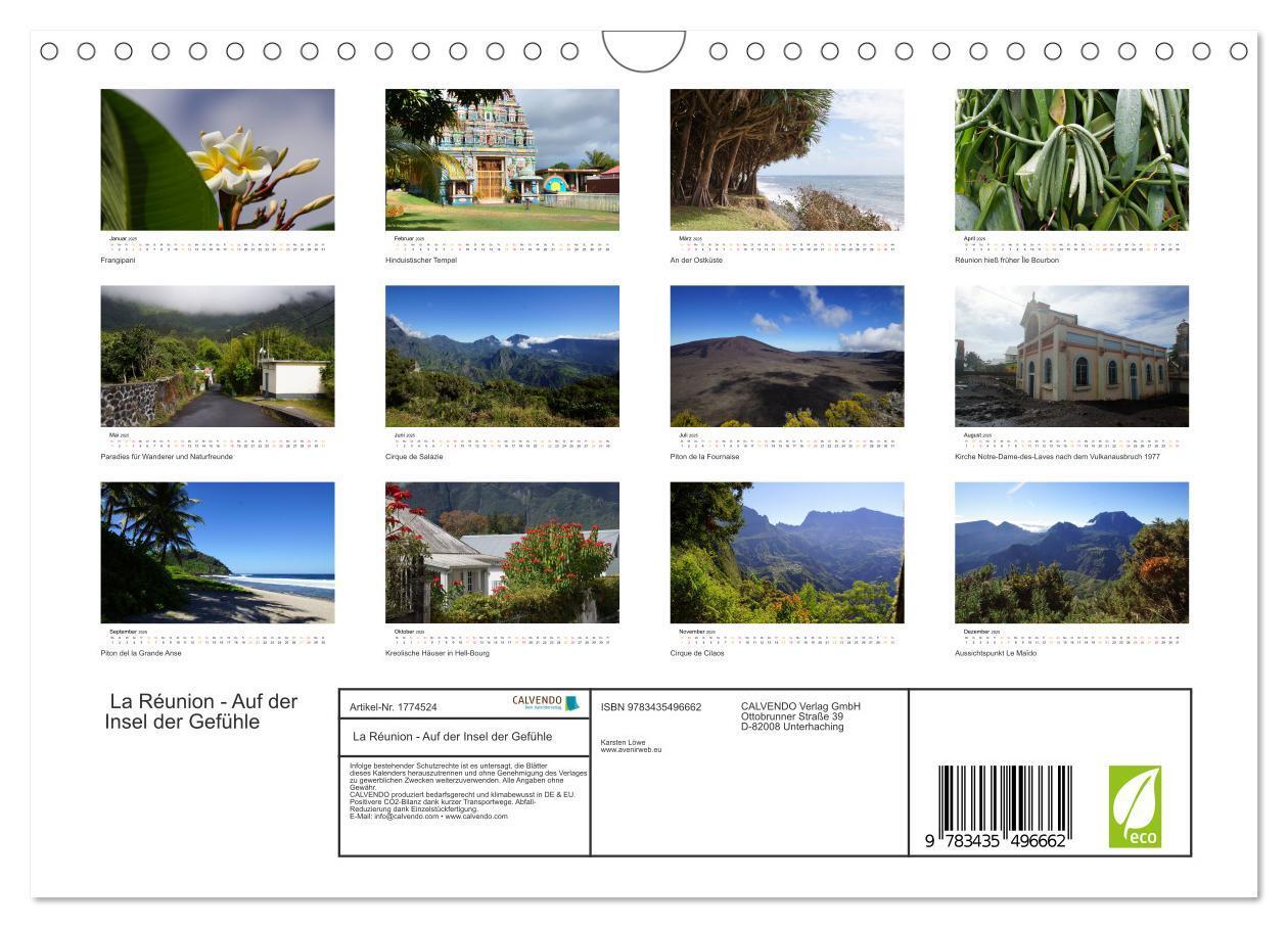 Bild: 9783435496662 | La Réunion - Auf der Insel der Gefühle (Wandkalender 2025 DIN A4...