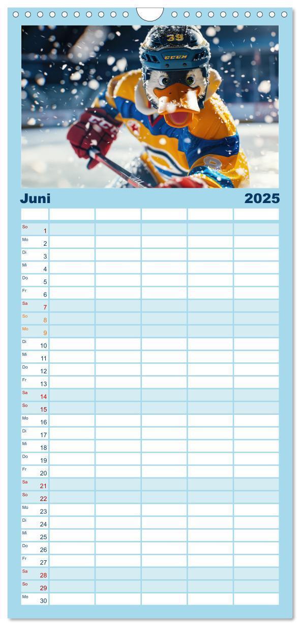 Bild: 9783457196298 | Familienplaner 2025 - Der tierisch lustige Eishockey Kalender mit 5...