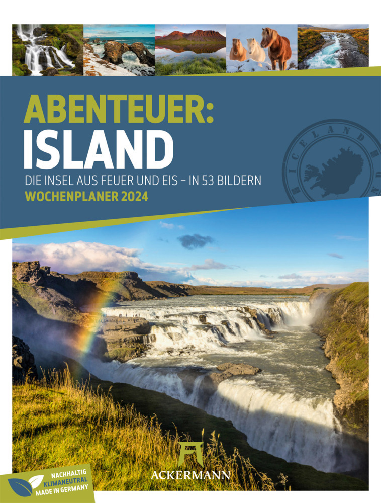 Cover: 9783838424910 | Island - Die Insel aus Feuer und Eis - Wochenplaner Kalender 2024