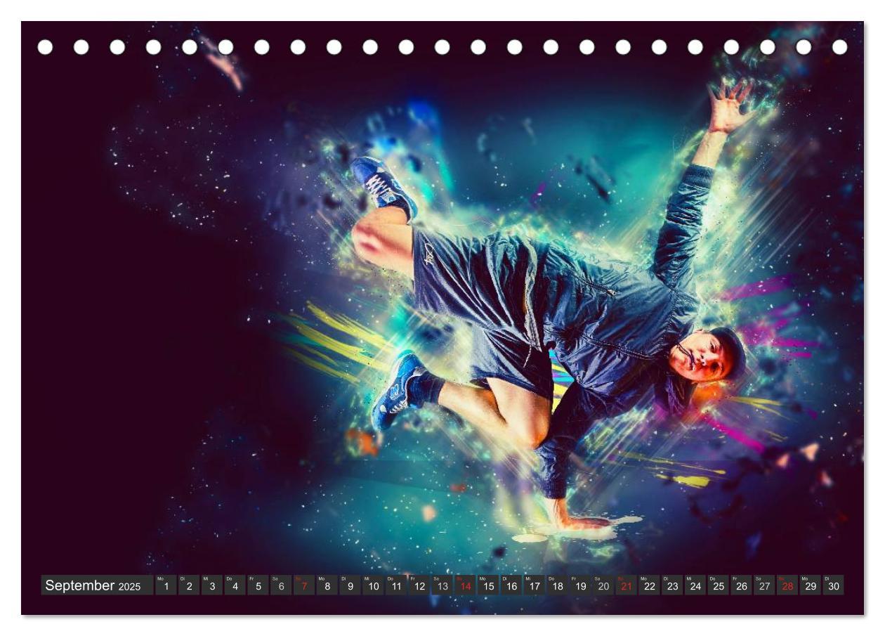 Bild: 9783435606665 | Break Dance (Tischkalender 2025 DIN A5 quer), CALVENDO Monatskalender