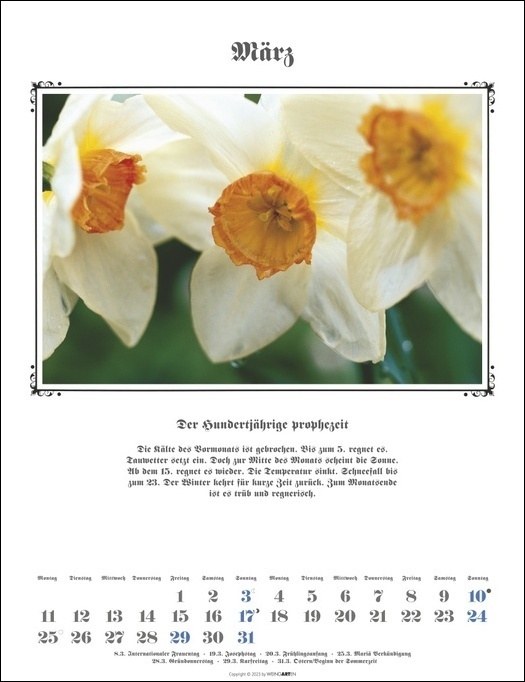 Bild: 9783840085475 | Der Hundertjährige Kalender 2024. Monats-Wandkalender mit...