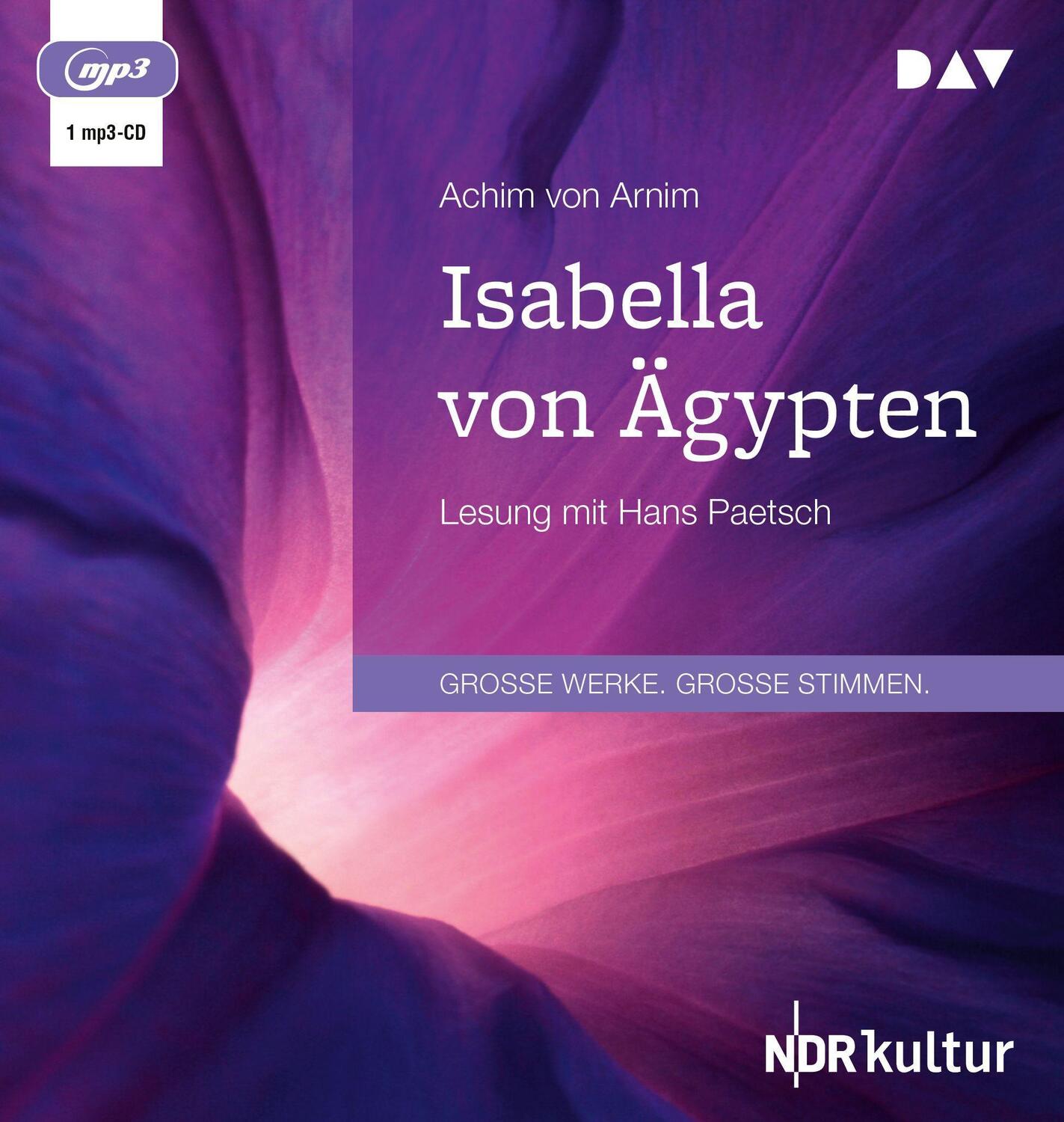 Cover: 9783742429605 | Isabella von Ägypten | Lesung mit Hans Paetsch (1 mp3-CD) | Arnim