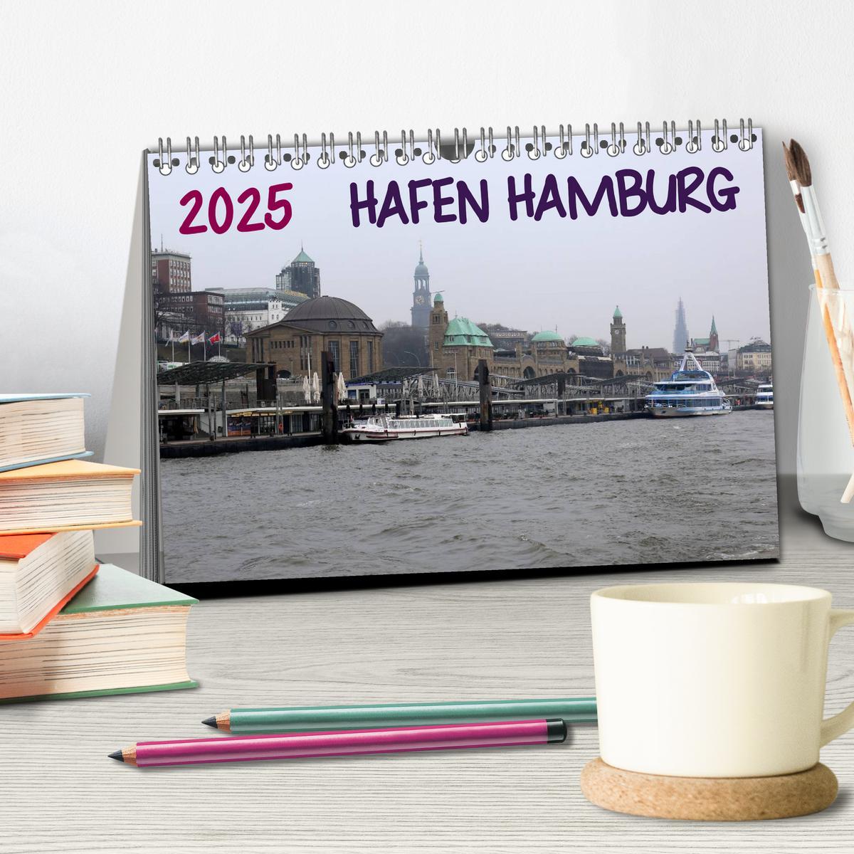 Bild: 9783435492886 | Hafen Hamburg 2025 (Tischkalender 2025 DIN A5 quer), CALVENDO...