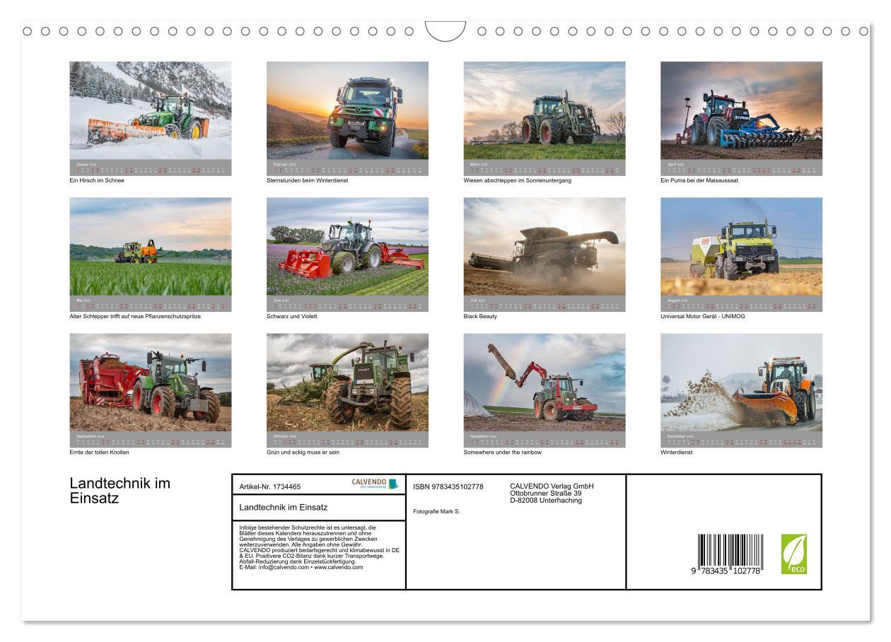 Bild: 9783435102778 | Landtechnik im Einsatz (Wandkalender 2025 DIN A3 quer), CALVENDO...