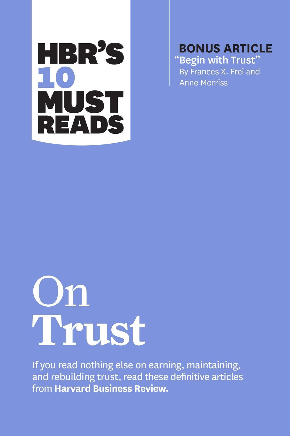 Cover: 9781647825249 | HBR's 10 Must Reads on Trust | Harvard Business Review (u. a.) | Buch