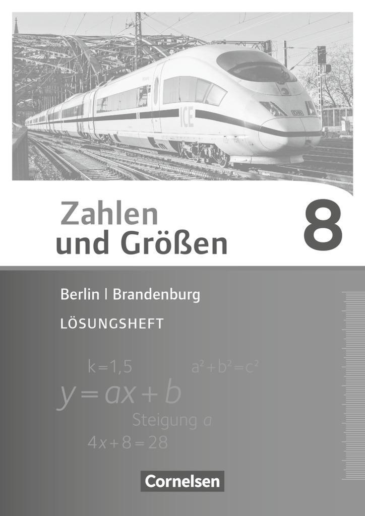 Cover: 9783060085361 | Zahlen und Größen 8. Schuljahr - Berlin und Brandenburg - Lösungen...