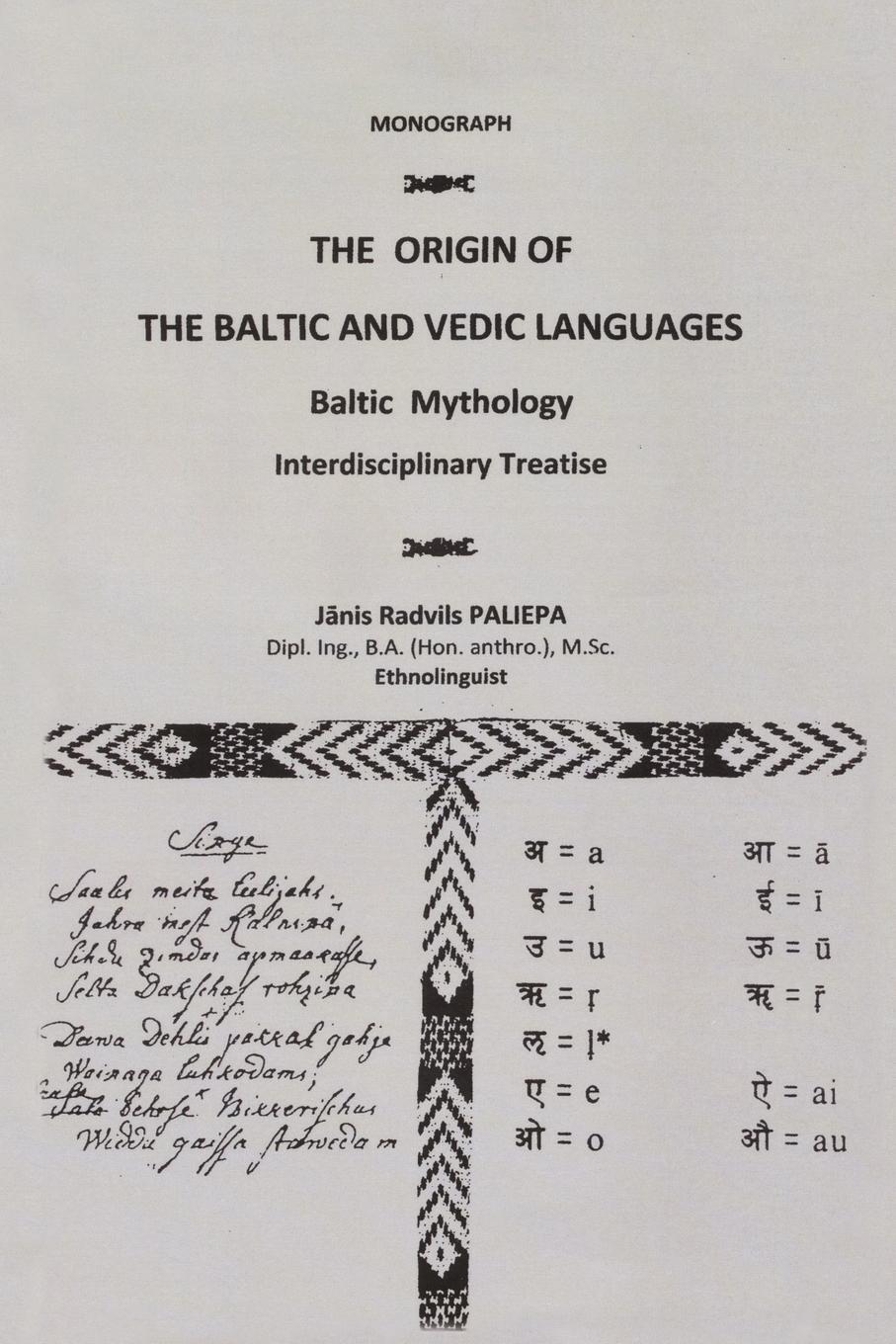 Cover: 9781456729028 | The Origin of the Baltic and Vedic Languages | Baltic Mythology | Buch
