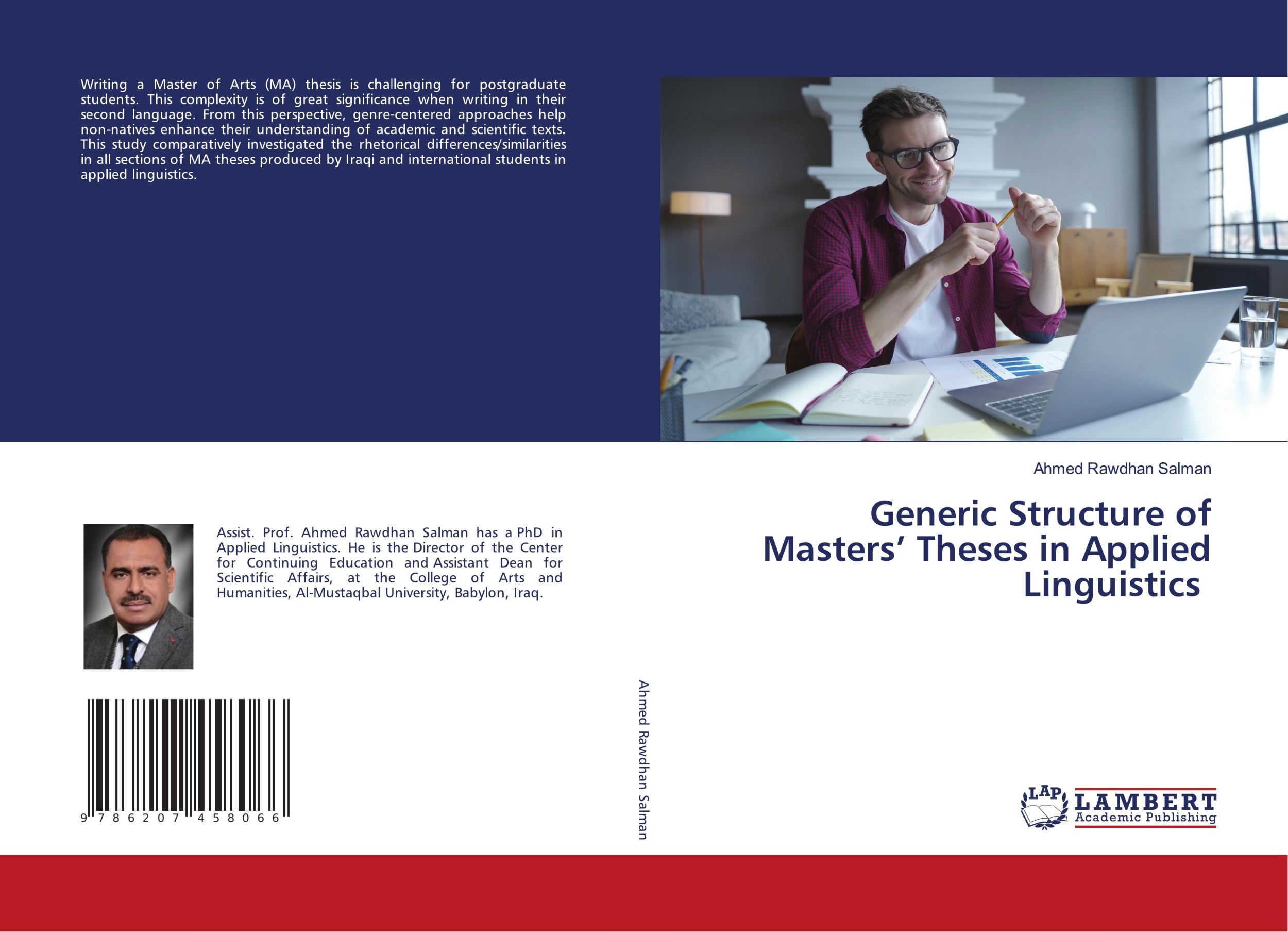 Cover: 9786207458066 | Generic Structure of Masters' Theses in Applied Linguistics | Salman