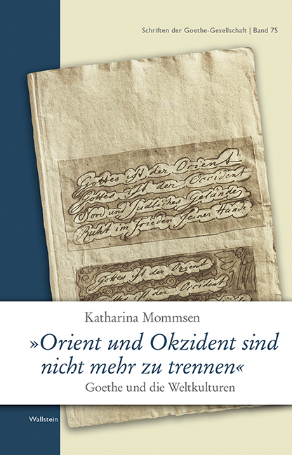 Cover: 9783835310001 | »Orient und Okzident sind nicht mehr zu trennen« | Katharina Mommsen