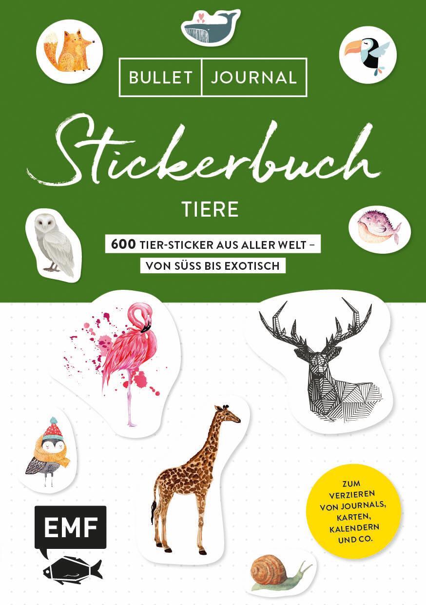 Cover: 9783745903324 | Bullet Journal Stickerbuch - Tiere: 600 Tiere aus aller Welt...