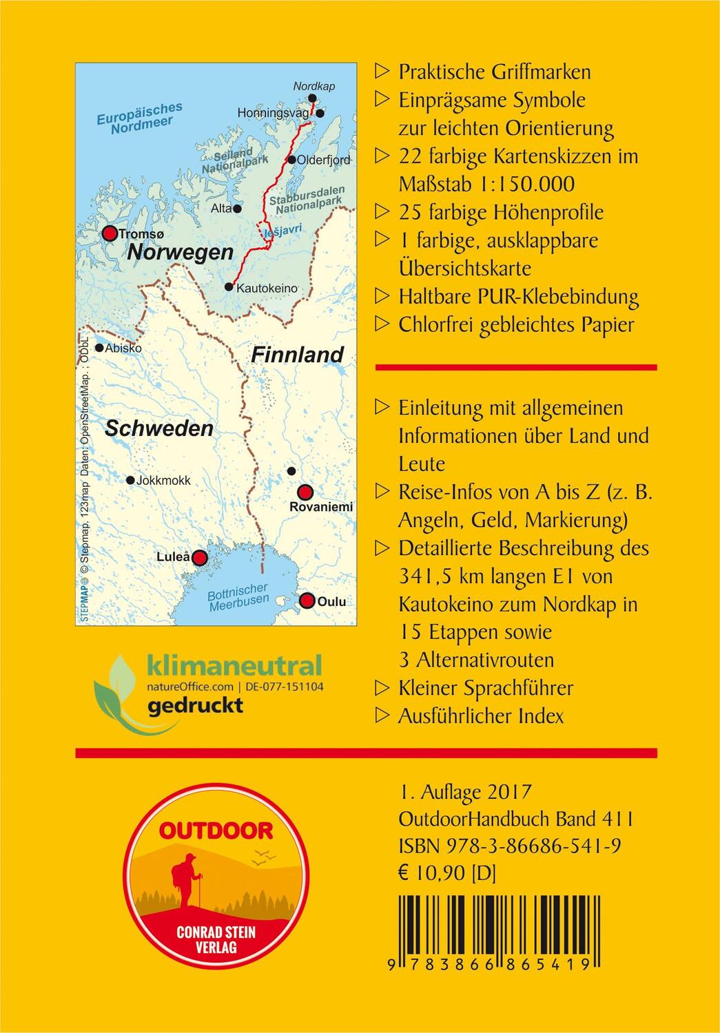 Rückseite: 9783866865419 | E1 Kautokeino - Nordkap | Sara Anna Danielsson | Taschenbuch | Deutsch