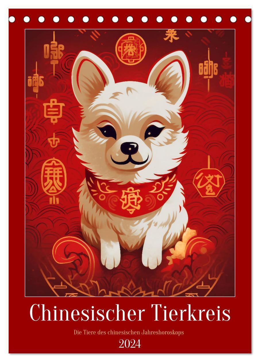 Cover: 9783383088216 | Chinesischer Tierkreis (Tischkalender 2024 DIN A5 hoch), CALVENDO...