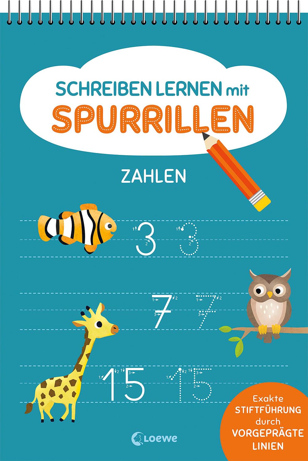 Cover: 9783743215153 | Schreiben lernen mit Spurrillen - Zahlen | Loewe Lernen und Rätseln