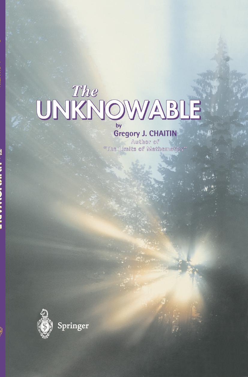 Cover: 9789814021722 | The Unknowable | Gregory J. Chaitin | Buch | ix | Englisch | 1999