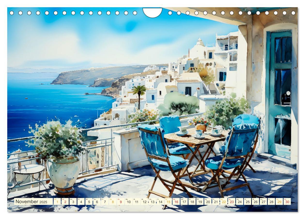 Bild: 9783383846595 | Santorini Inselträume (Wandkalender 2025 DIN A4 quer), CALVENDO...