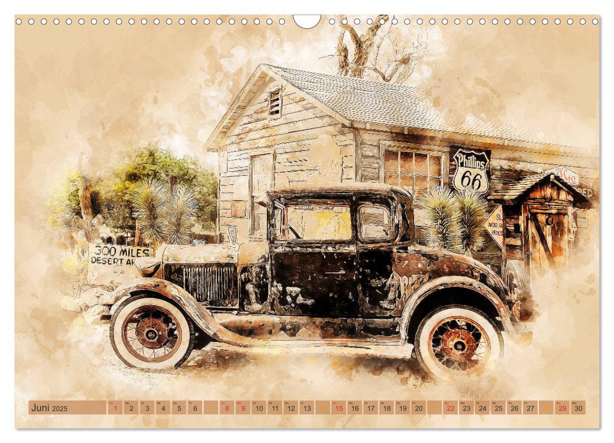 Bild: 9783435214921 | Route 66 - 2451 Meilen Nostalgie (Wandkalender 2025 DIN A3 quer),...