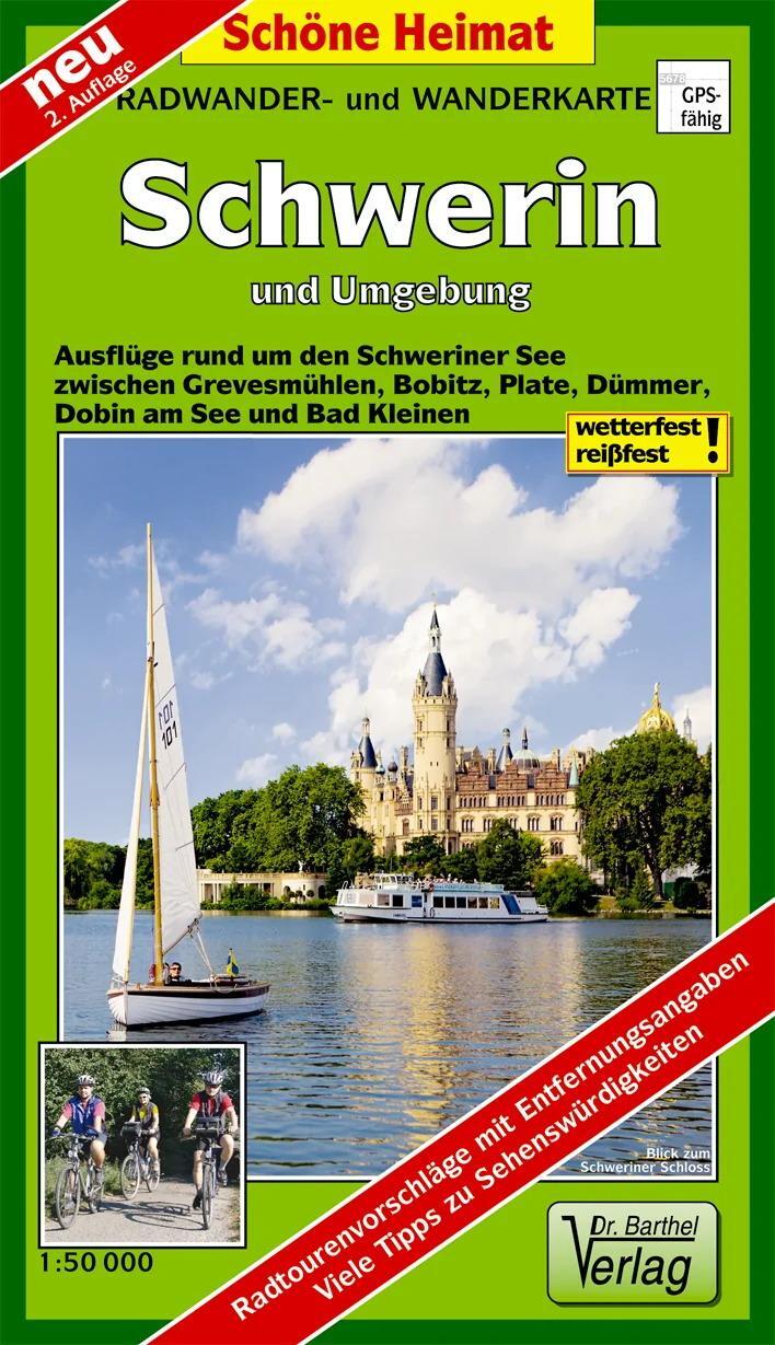 Cover: 9783895911934 | Schwerin und Umgebung Radwander- und Wanderkarte 1 : 50 000 | Deutsch