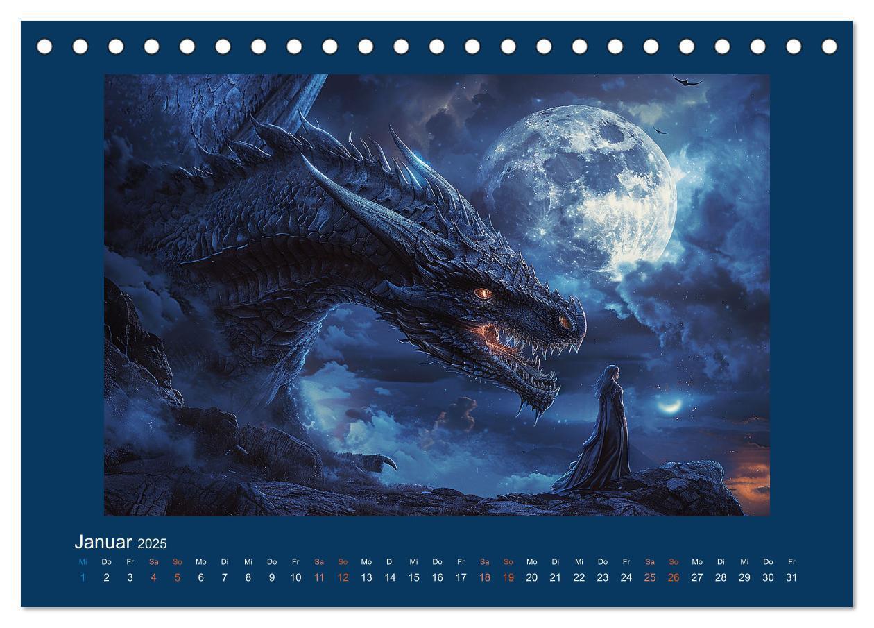 Bild: 9783383821455 | Drachenkrieger (Tischkalender 2025 DIN A5 quer), CALVENDO...