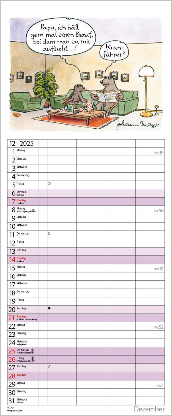 Bild: 9783731876939 | Tierisches Familienglück 2025 | Verlag Korsch | Kalender | 14 S.