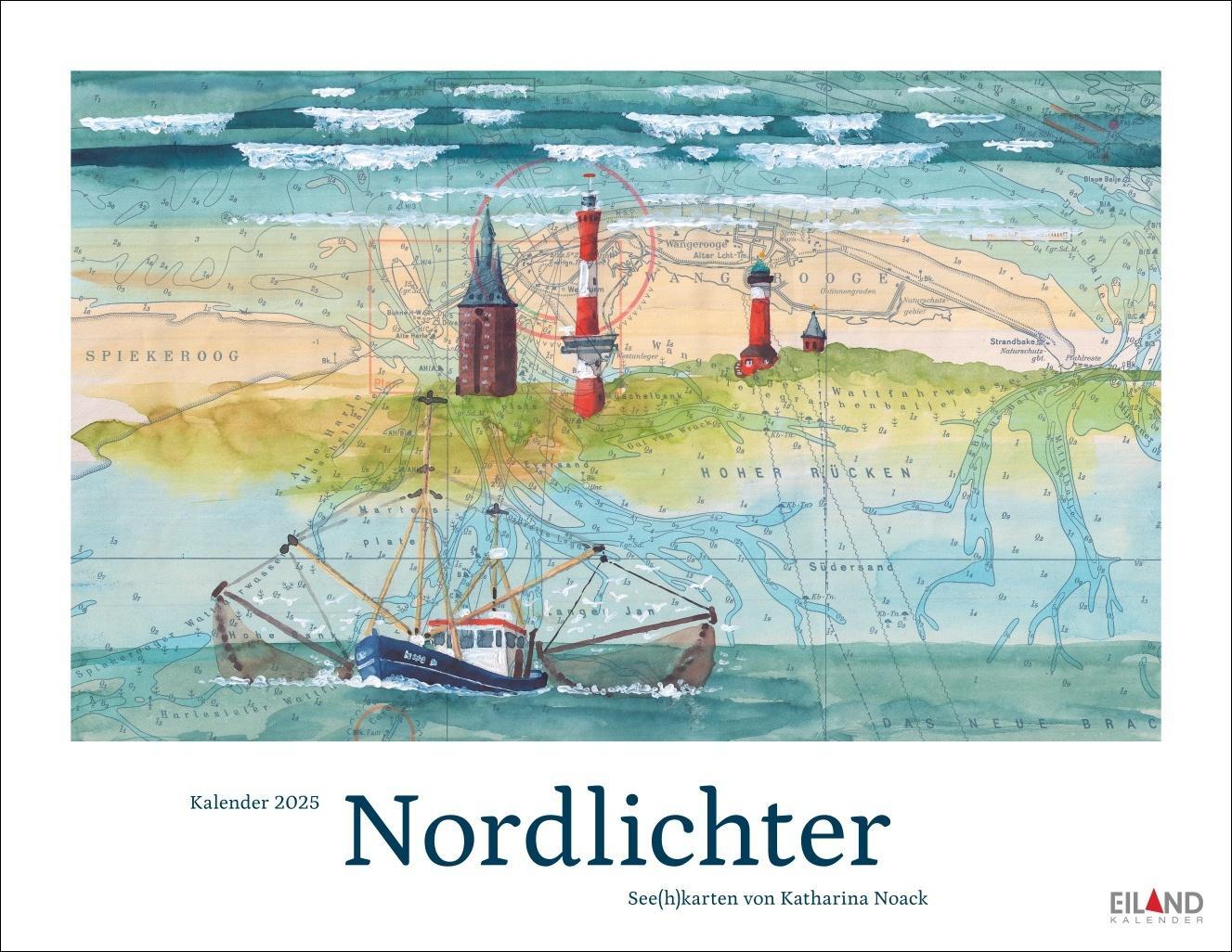 Cover: 9783964023667 | Nordlichter - See(h)karten Kalender 2025 | Kalender | Spiralbindung