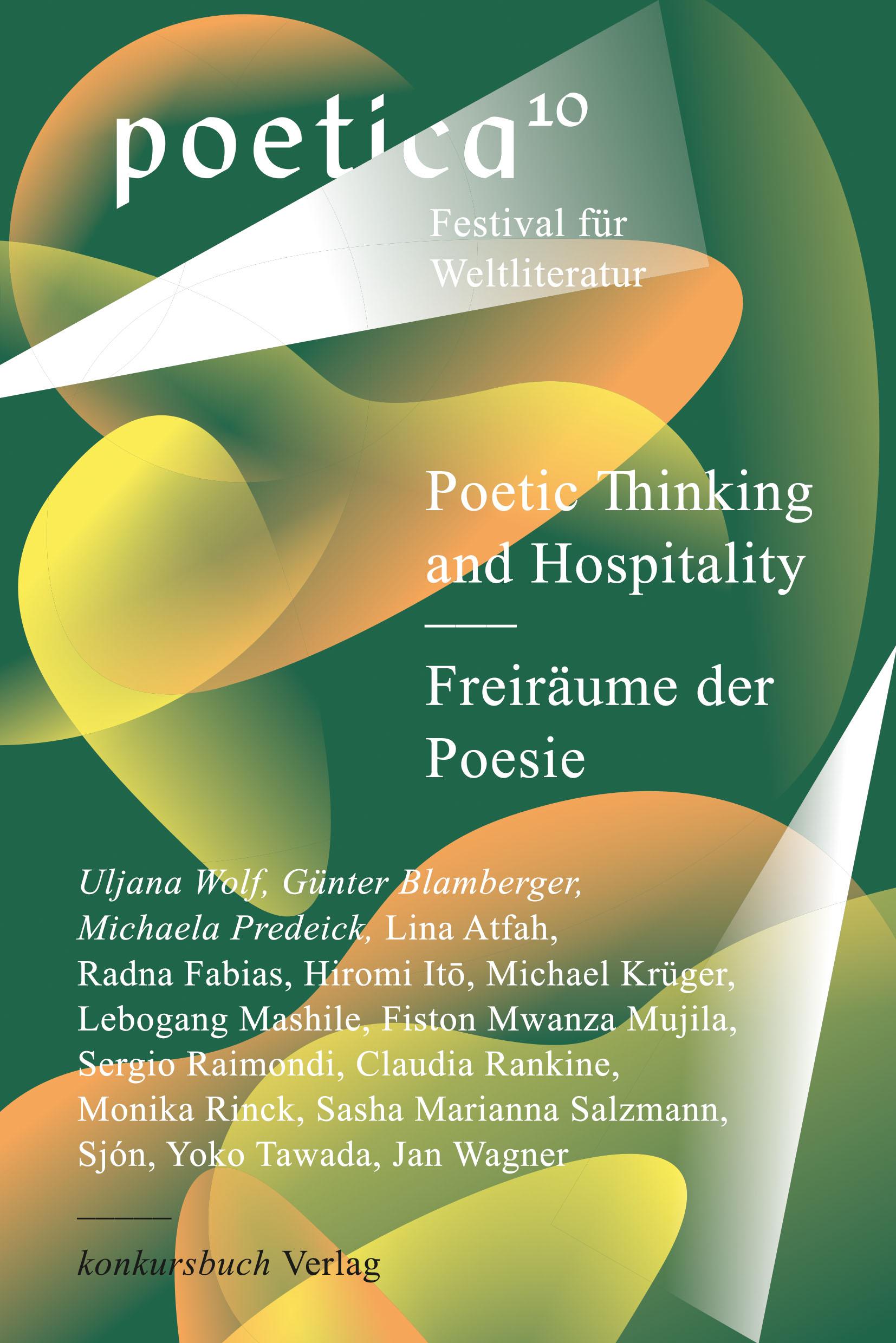 Cover: 9783887699314 | Poetic Thinking and Hospitality - Freiräume der Poesie | poetica 10