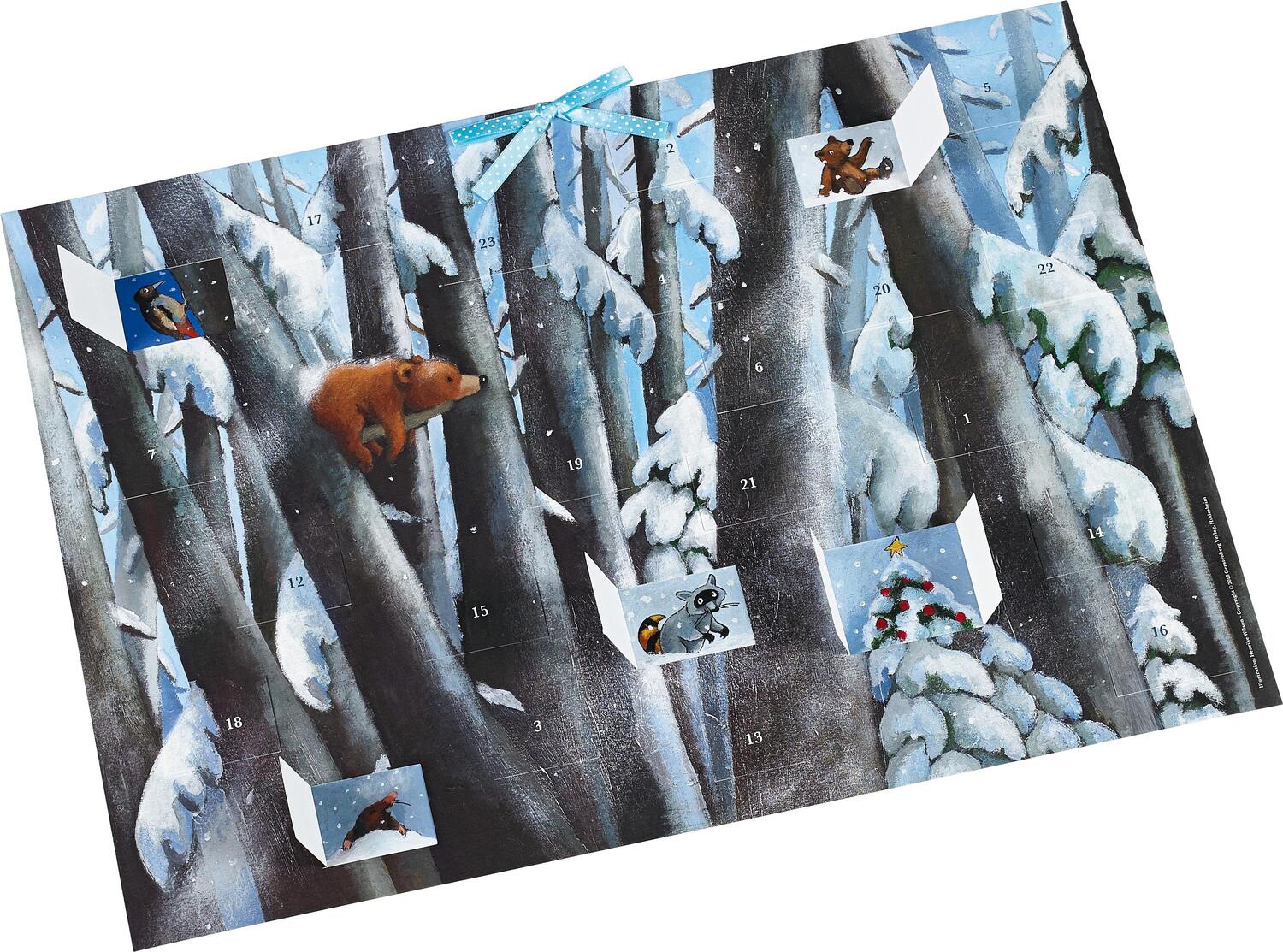 Cover: 4250915931937 | Winter im Bärenwald Adventskalender | Mit 24 Klapptürchen und Schleife