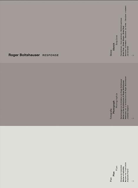Cover: 9783038603320 | Roger Boltshauser - Response | Galerie d'Architecture de Paris | Buch